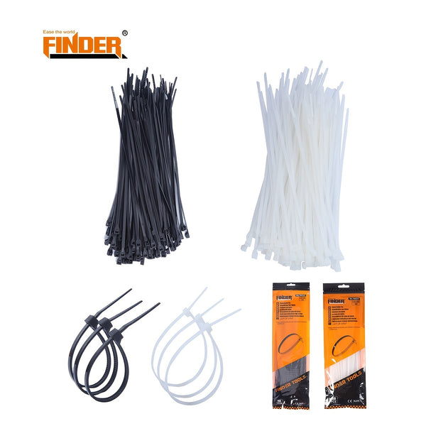 100pcs Cable Ties, Plastic Ties, Black Nylon Ties, Heavy Duty Cable Ties, Tensile Strength, Self-locking Design