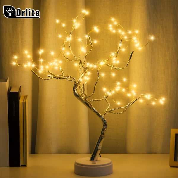 1pc Tabletop Bonsai Tree, Light Decorative Christmas Night Lights, Fairy Tree Lights With 108 LED USB Or AA Battery Operated DIY Artificial Tree Lamp For Bedroom Home Party Wedding Christmas Decoration And Outdoor