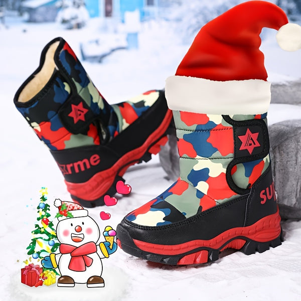 Kids Snow Boots Boys Girls Winter Boots Warm Waterproof Outdoor Non Slip Cold Weather Unisex Boots