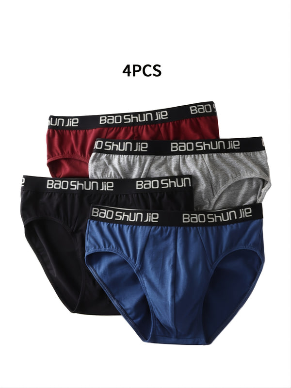 4PCS Men's Cotton Comfort Briefs