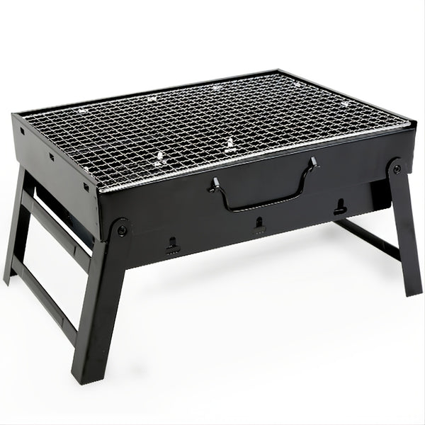 Foldable Portable Barbecue Charcoal Grill Stainless Steel Wood Burning BBQ Stoves For Outdoor Camping Cooking Grills Stoves Tool For Picnic Beach Backyard