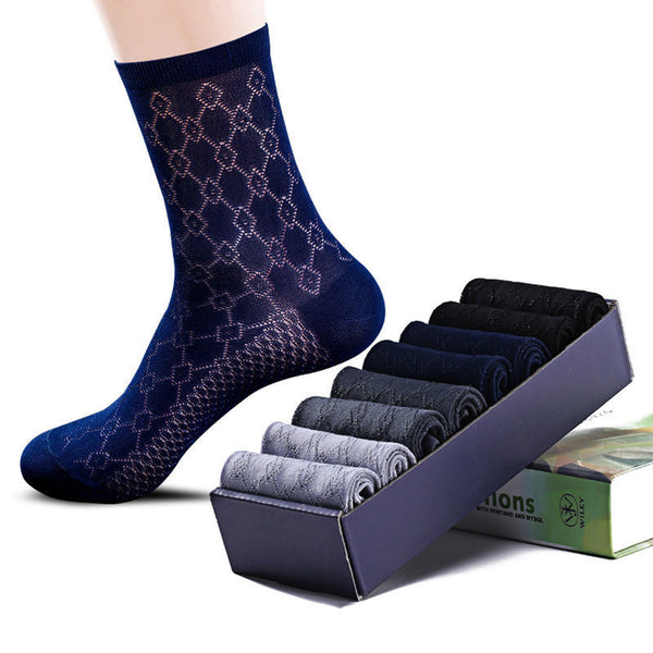 4pairs Men's Breathable Ice Silk Anti-odor Socks