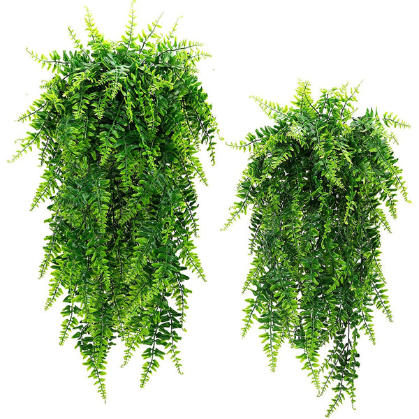 1pc Artificial Hanging Ivy Wall Mounted Artificial Fern Home Office Green Plant Vine Wall Plant Wedding Party Plastic Plant Decor