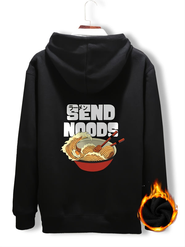 Men's Plus Size "Send Noods" Ramen Noodles Hoodie For Big And Tall Guys