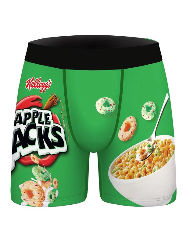 Men's Corn Flakes Snack Print Leggy Boxer Briefs