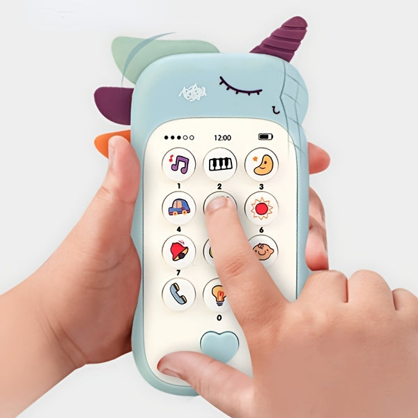 Baby Phone Toy Music Sound Telephone Sleeping Toys With Teether Simulation Phone Kids Infant Early Educational Toy,  Gifts For Kids