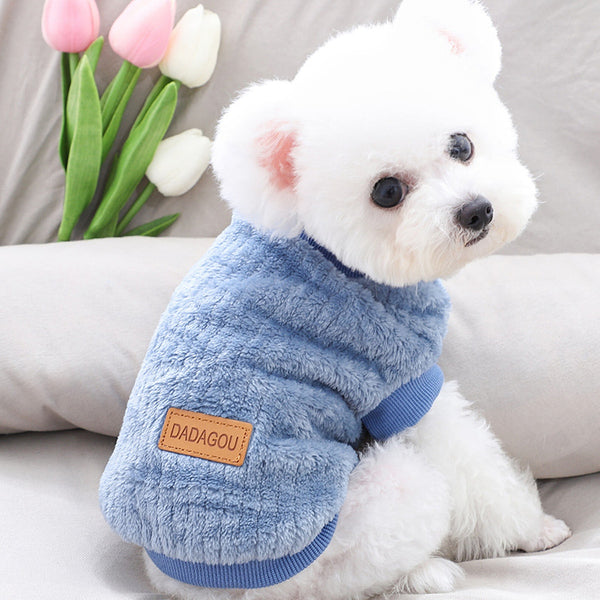 Pet Sweater, Warm Winter Plush Dog Sweater Knitwear Cat Vest, For Small & Medium Dogs