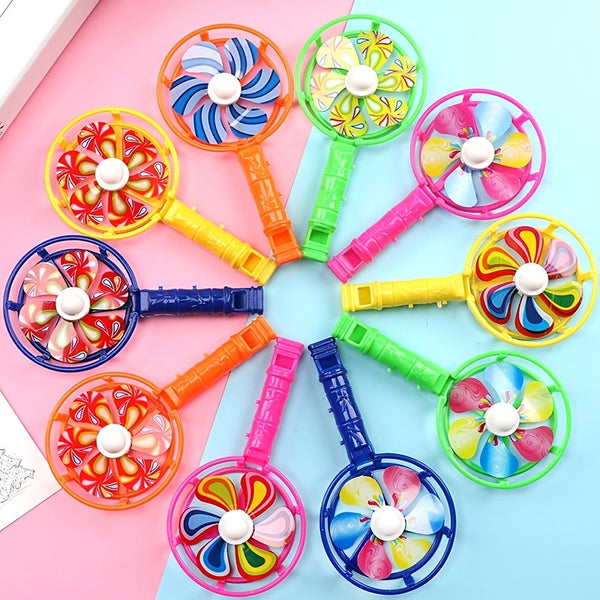 20pcs Kids Windmill Shape Whistles Toy Creative Novelty Colorful Gift For Children