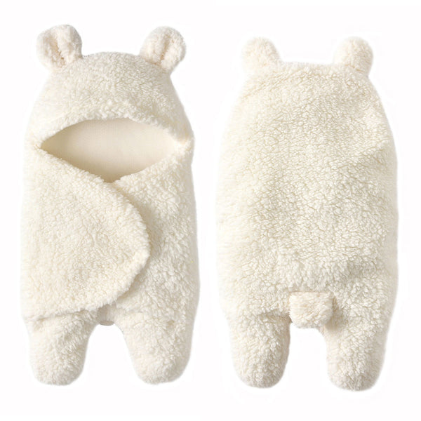 Newborn Winter Fleece Teddy Bear Ultra Soft Swaddle