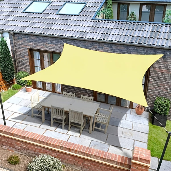 1pc Rectangle 420D Waterproof Sunshade Sail, UV Block Shade Cloth Suitable For Courtyard Sunshade Terrace Garden, Outdoor Facilities, 12x13inch