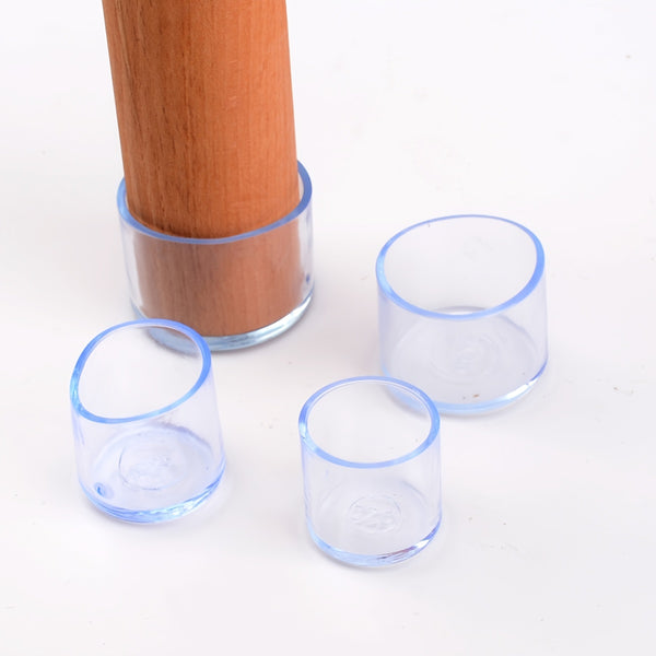 4pcs Leg Tips Caps, Hardwood Floor Round Protectors, Chair Leg Caps, Furniture Feet Covers, Transparent