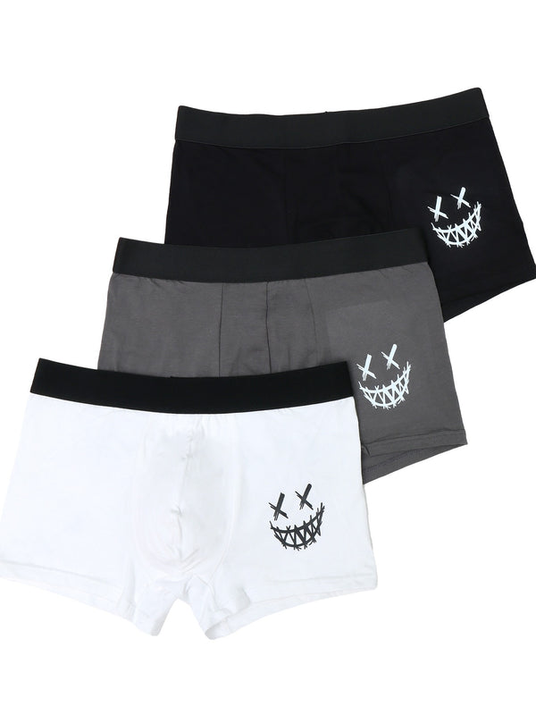 3pcs Men's Cotton Breathable Boxer Briefs