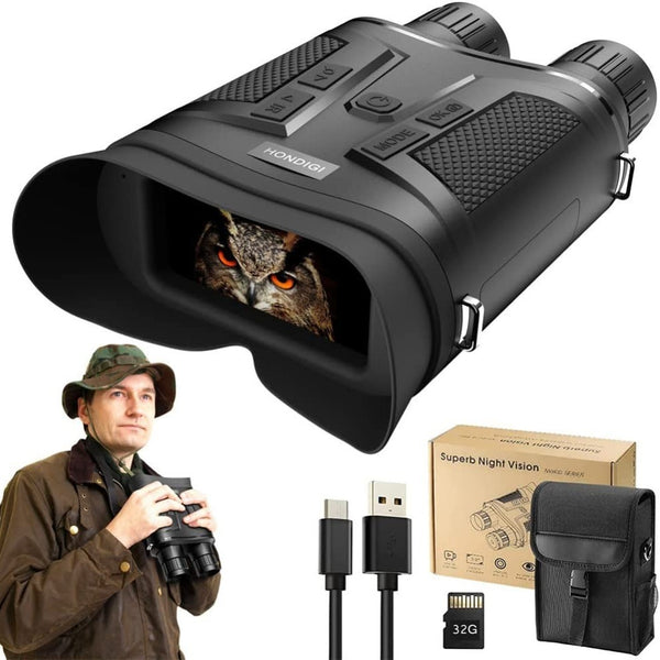 1080P Digital Night Vision Goggles Binoculars For Total Darkness-FHD 1080P Infrared Digital Night Vision, Hunting Camera For Photo And Video Storage-Perfect For Surveillance