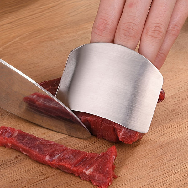 1pc Stainless Steel Finger Guard, Finger Protector, Hand Guard Avoid Hurting, Kitchen Tools For Safely Dicing And Slicing