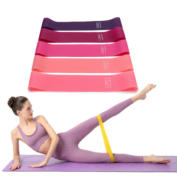 5pcs Portable Fitness Exercise Workout Equipment Rubber Resistance Bands Yoga Gym Elastic Gum