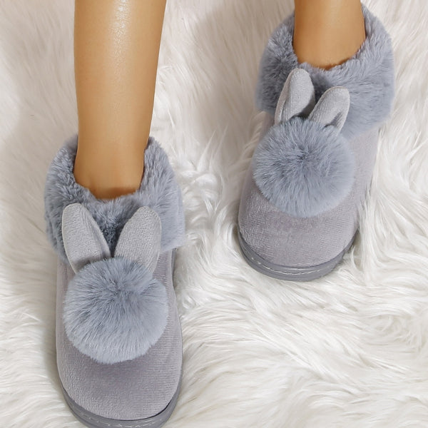 Ladies Home Shoes, Indoor Slippers, Cute Rabbit Plush Slippers