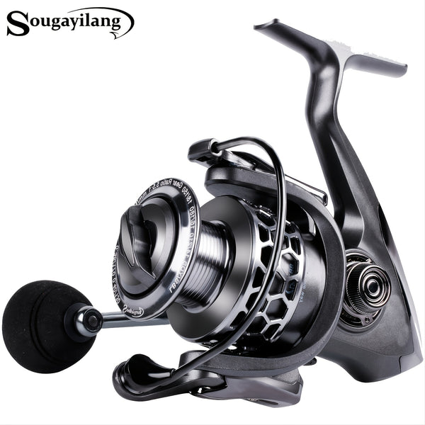 Sougayilang Fishing Aluminum Spinning Reel Machine, 13+1 Anti-Reverse Ball Bearings