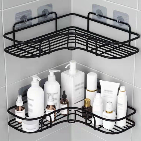 1pc Bathroom Shelf, Shower Caddy Rack, Bathroom Kitchen No Punching Triangle Storage Rack