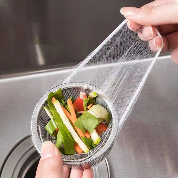 100pcs, Disposable Kitchen Sink Strainer Mesh Bag Collecting Food Waste Leftover