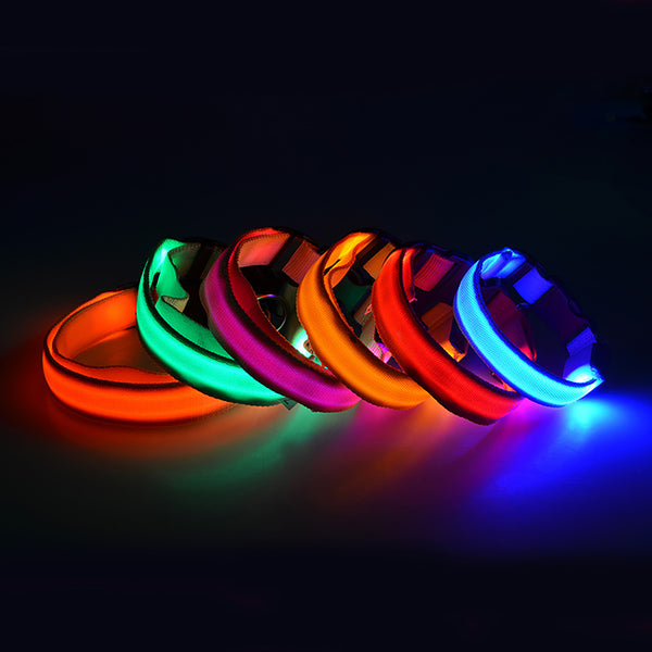 LED Dog Collar For Dog & Cat, Cat Collar Light Up Collars For Outdoor Night Walking