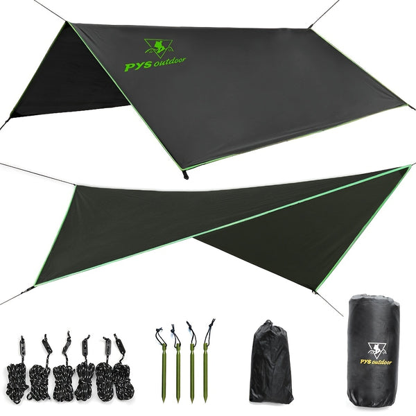 Hammock Tarp, Hammock Tent, Rain Tarp For Camping Hammock, Easy Set Up, Including Tent Stakes And Carry Bag, Outdoor Camping Supplies