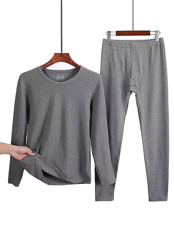 Men's Fleece Thermal Underwear Set, Base Layer Sets For Winter