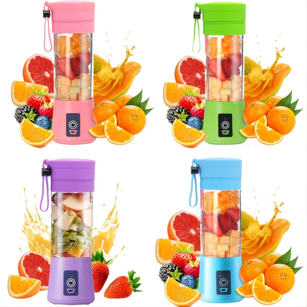 1pc Portable Blender, Mini 6 Knife Juicer Smoothie, Personal USB Blender For Shakes And Smoothies, Blender Bottles Travel 380ML/13.4OZ