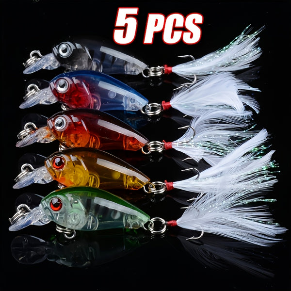 5pcs Fishing Lure Set For Half Water Artificial Bait 4g/0.14oz Fishing Baits