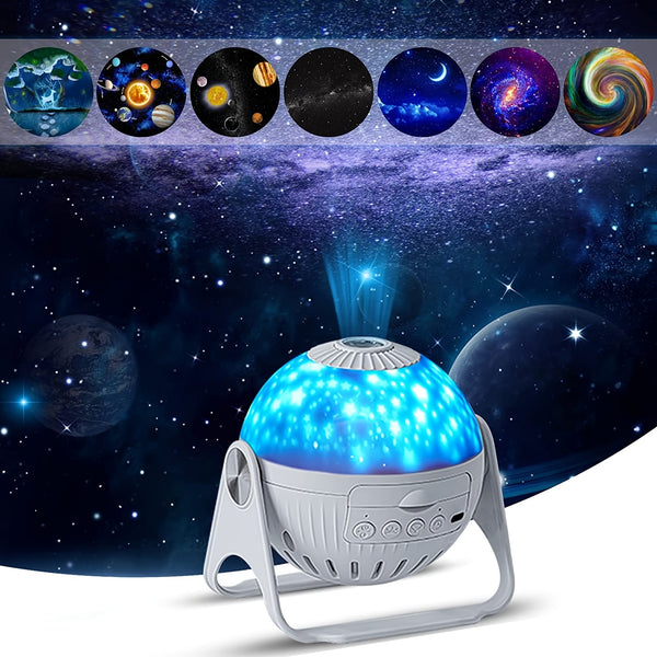 1pc Planetarium Projector, Galaxy Projector, 7 In 1 Rotating Nebula Moon Star Projector, Bedroom Projection Lamp, Decorative Night Light