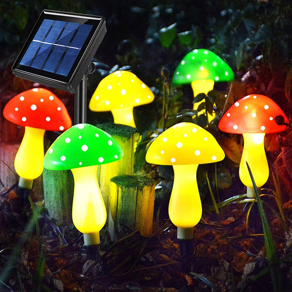 6pcs/Pack, Solar Mushroom Lights