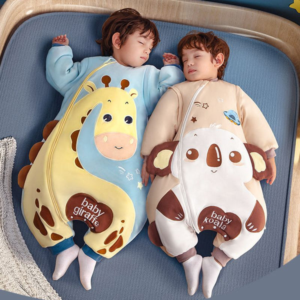 Baby Sleep Bag Kids Anti Kicking Baby Split Leg Sleep Bag With Clip Cotton Pure Cotton Cartoon Warmness