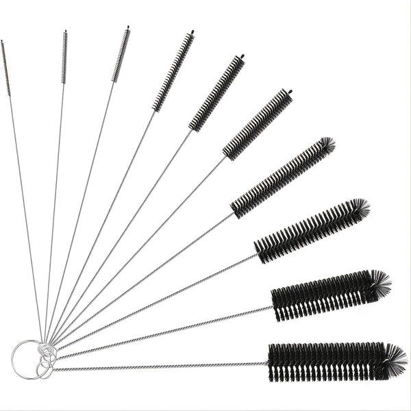 10pcs 304 Stainless Steel Bottle Brushes, Reusable Straw Cleaning Brush, Bottle Cleaning Brushes