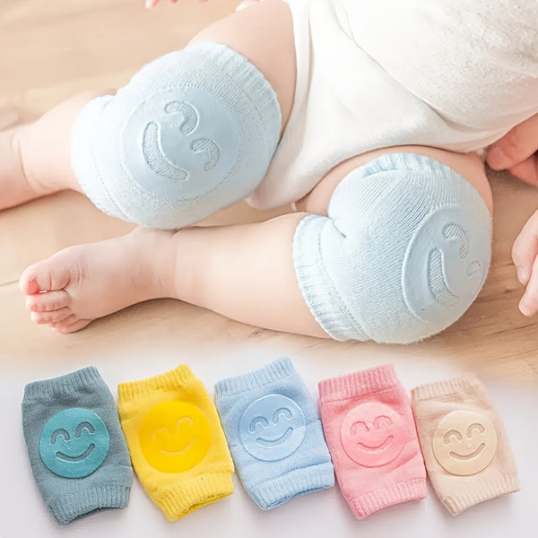 1Pair Baby Happy FacePattern Knee Pads Anti-fall Toddler Knee Protectors