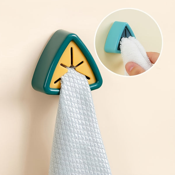 4pcs Kitchen Towel Hooks - Self-Adhesive Towel Holders For Kitchen, Wall-Mounted Kids Hand Towel Hooks, Ideal As Bathroom, Dish Towel Holders