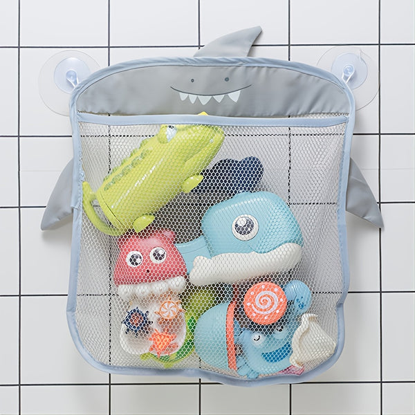 New Baby Bathroom Mesh Bag Sucker Design For Children Bath Toys Kid Basket Cartoon Animal Shapes Cloth Sand Toys Storage Net Bag