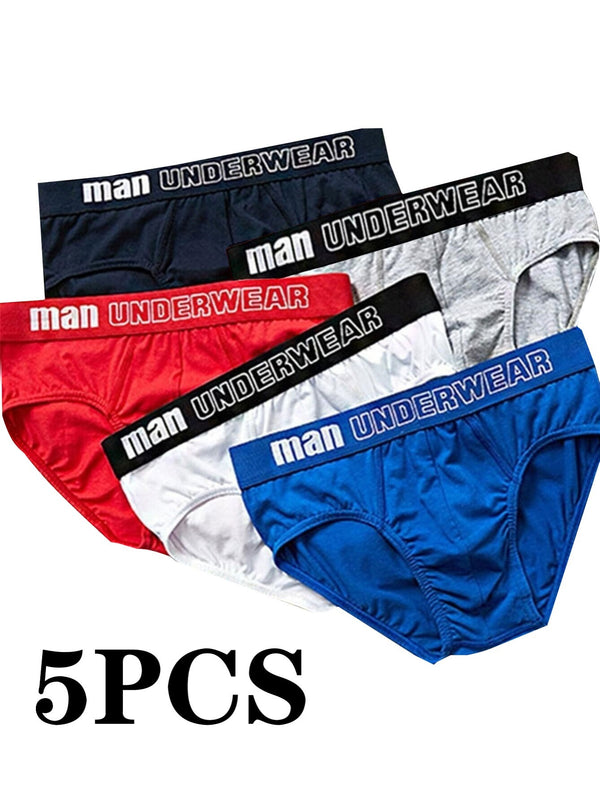 5pcs Men's Comfort Soft Classics Briefs - Multicolor Set