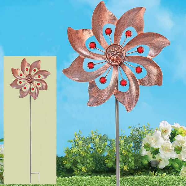 1pc Wind Spinner With Garden Stake, Kinetic Wind Spinners Outdoor Garden Stake For Yard And Garden