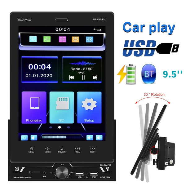 Double 2Din 9.5" Car Radio Andriod Carplay Car Stereo Touch Screen MP5