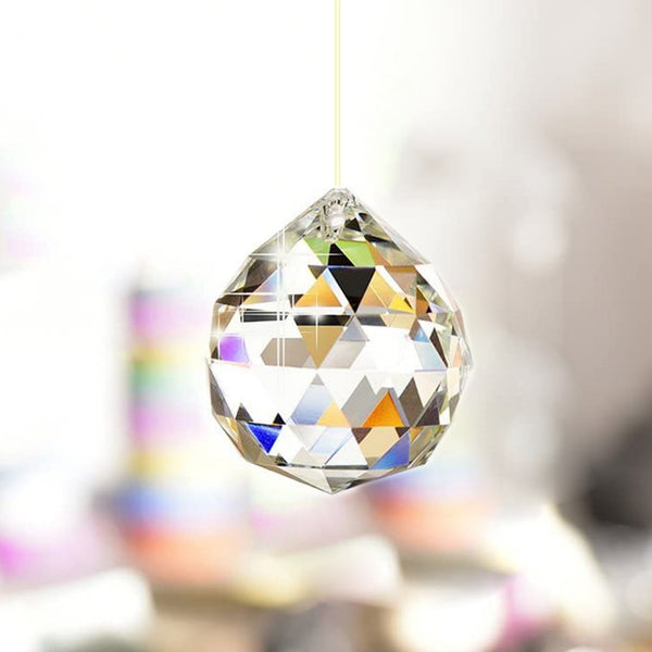 1pc Clear Glass Crystal Ball Prism Pendant