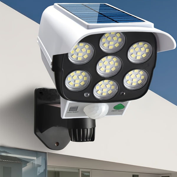 1pc Solar Garden LED Light, Simulation Surveillance, Fake Camera, Human Body Sensor Wall Light, Outdoor Smart Street Light