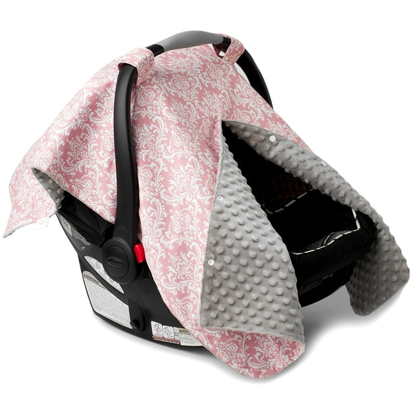 Peekaboo Infant Car Seat Cover Car Damask Champagne Seat Canopy And Nursing Cover