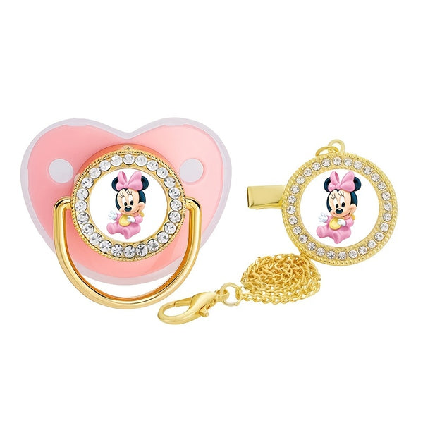 Cartoon Anime Artificial Diamond Baby Pacifier