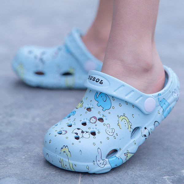 Kids Boys Girls Cartoon Elephant Clogs Unisex-Child Garden Clogs Lightweight Beach Pool Shower Slides Sandals Toddler Kids Slippers Water Shoes