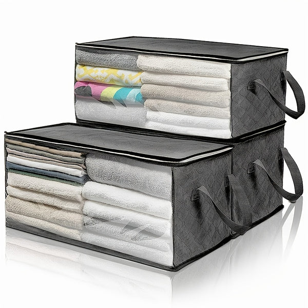 1pc Large Capacity Clothes Storage Bag, Clothes Storage Bin, Closet Fabric Organization