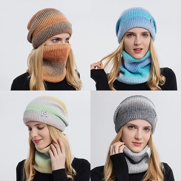 Winter Women Beanies Snood Set- Winter Hat- Beanie Hat-Winter Hat & Scarf Set- Girls Hats- Cute Soft Warm Hat