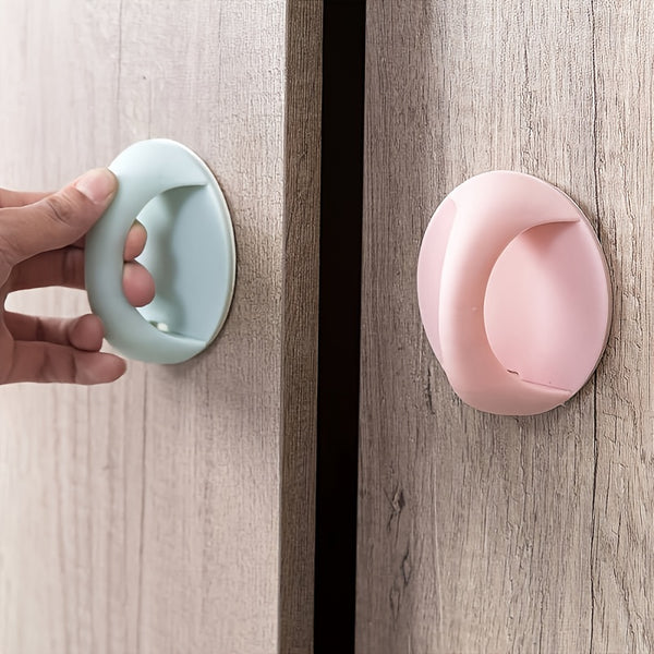 1pc Punch-Free Door Handle, Traceless Sliding Handle For Drawers And Windows, Nail-Free Strong Adhesive Wardrobe Handle, Sliding Door Handle