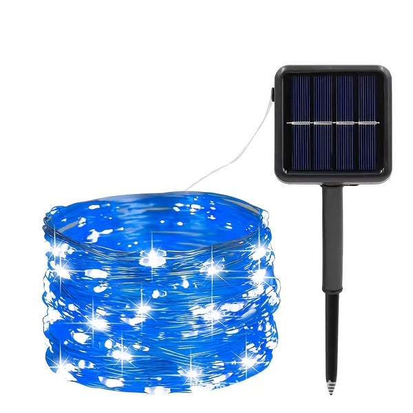 Solar Christmas String Lights, 33ft 100 LED Solar 8 Modes Outdoor Waterproof String Lights For Christmas Tree Garden Decoration (multi-color)