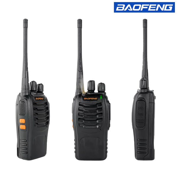 Baofeng BF-888H Two Way Radio, Walkie Talkie With Rechargeable Battery Headphone Wall Charger Long Range With 16 Channels