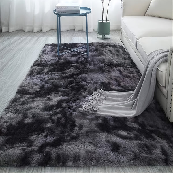 1pc 4.6*6.6ff Fuzzy Tie Dye Area Rug, Soft Plush Living Room Carpet, Bedroom Carpet