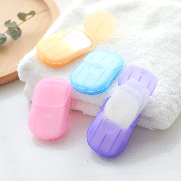 Mini Disposable Soap Paper For Outdoor Travel Supplies Clean In Different Color